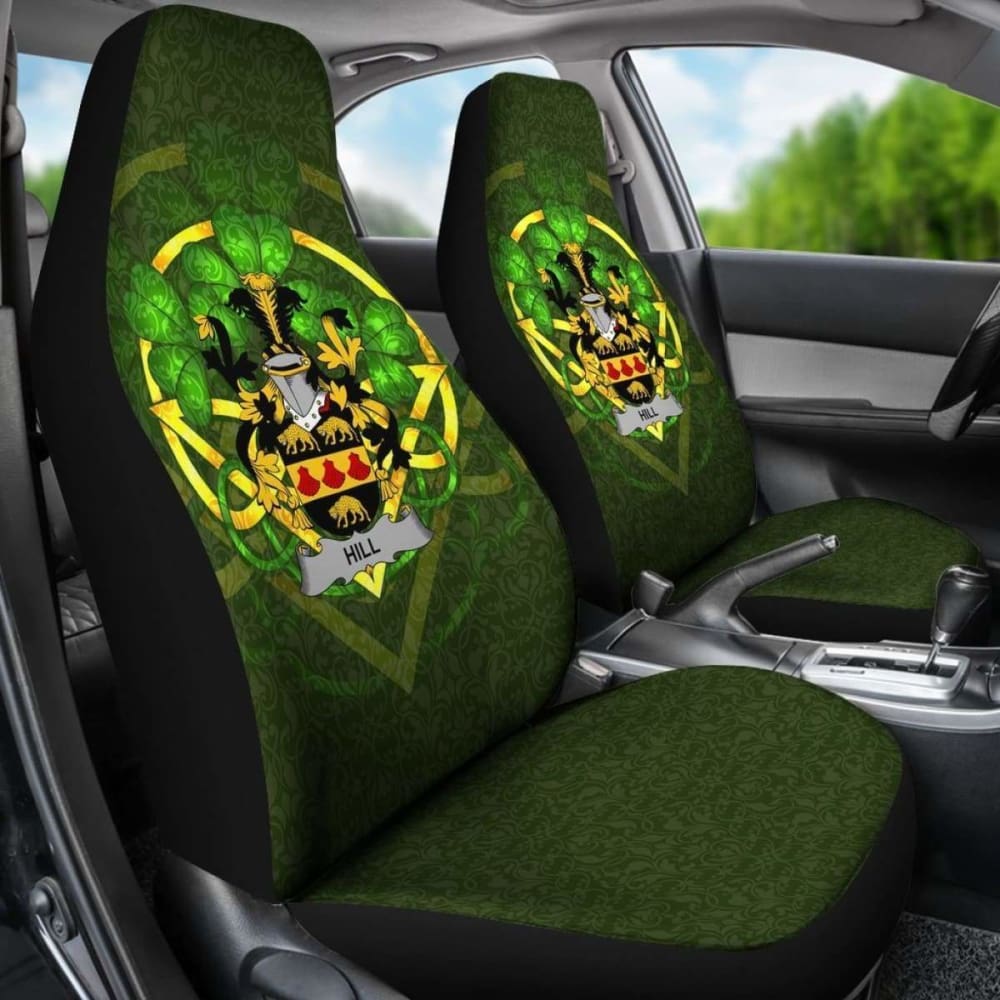 Hill Ireland Car Seat Cover Celtic Shamrock (Set Of Two) 154230 - YourCarButBetter