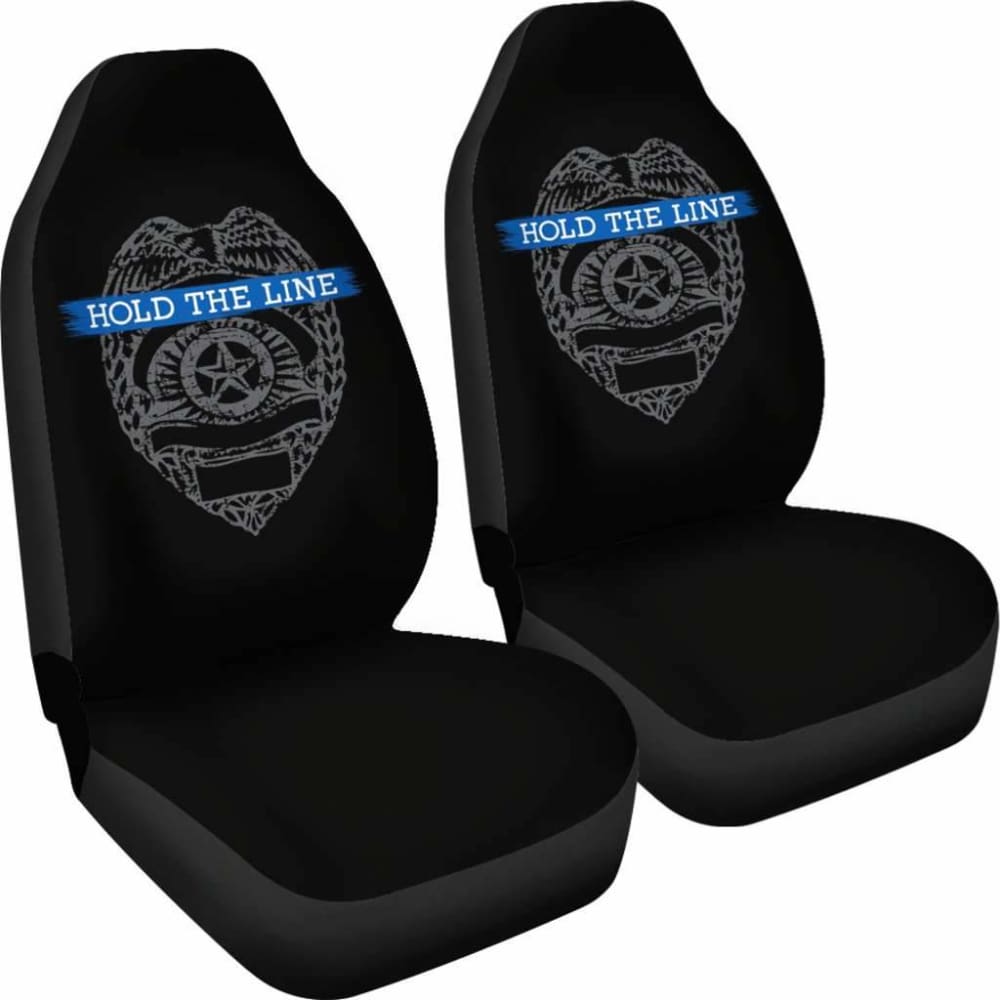 Hold The Line Police Car Seat Covers Amazing Gift Ideas 101819 - YourCarButBetter