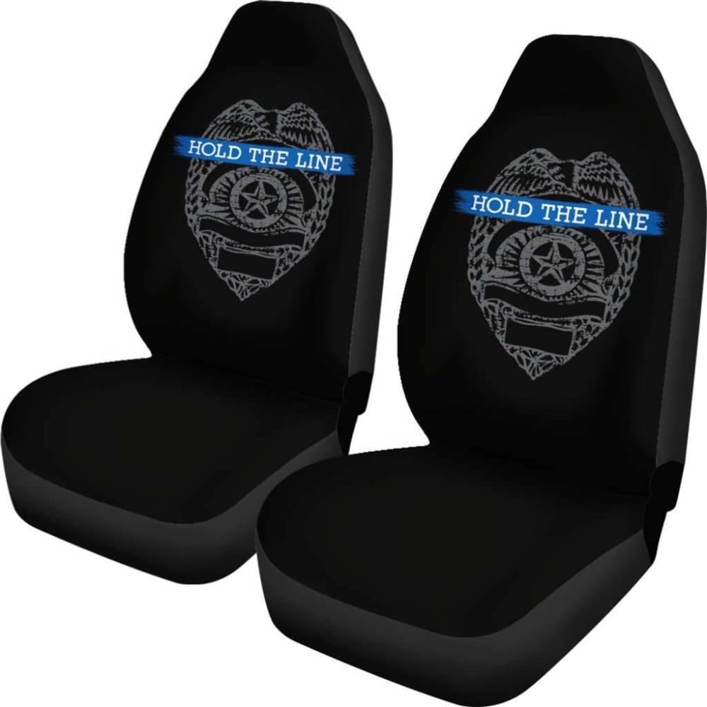 Hold The Line Police Car Seat Covers Amazing Gift Ideas 101819 - YourCarButBetter
