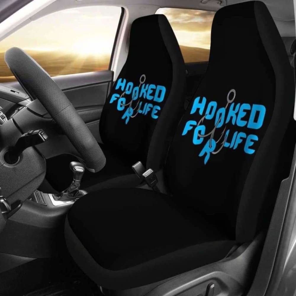 Hooked For Life Fishing Car Seat Covers 113208
