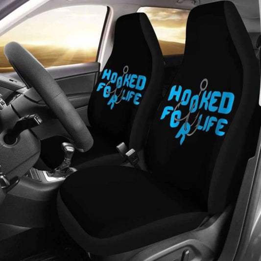 Hooked For Life Fishing Car Seat Covers 113208