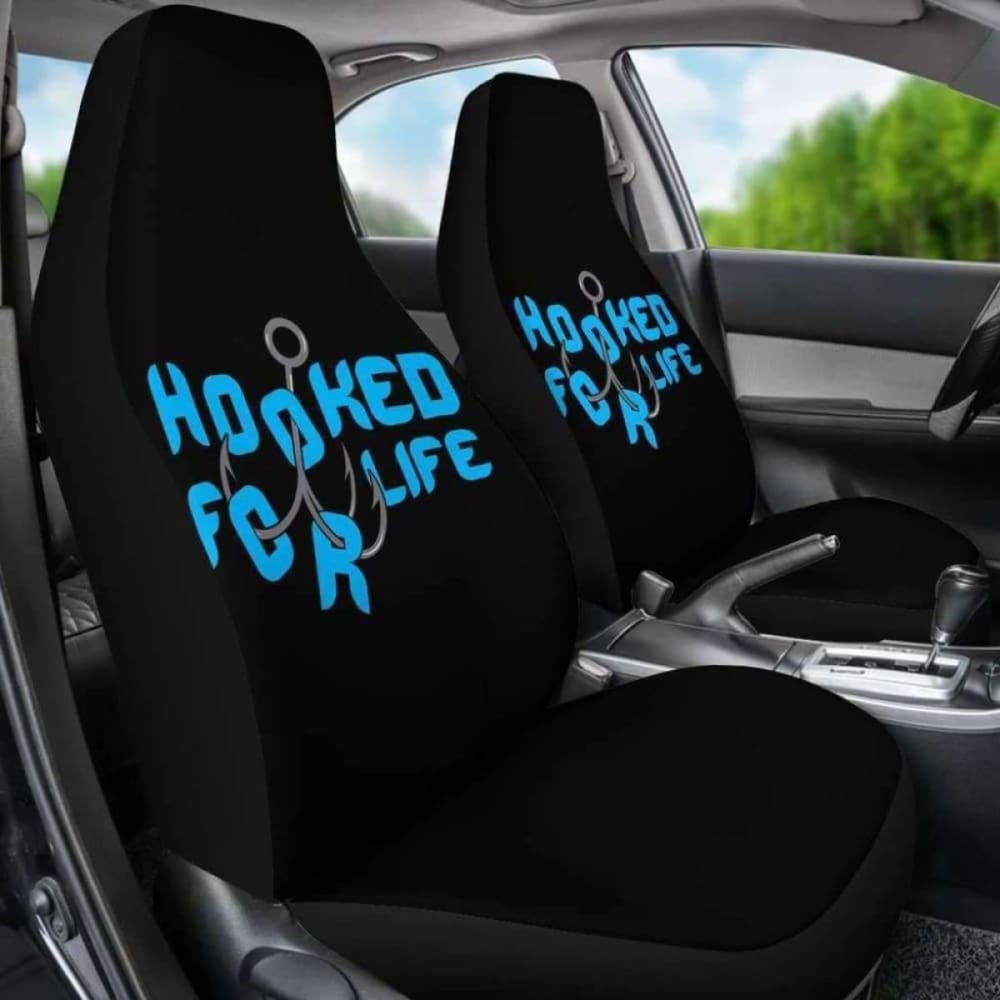 Hooked For Life Fishing Car Seat Covers 113208