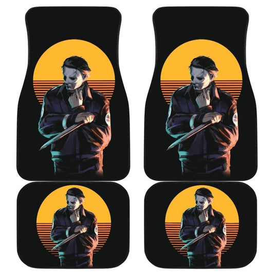 Horror Movie Car Floor Mats Cool Michael Myers Retro Vintage Car Mats 094201 - YourCarButBetter