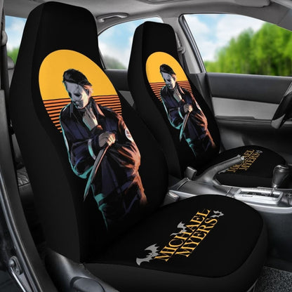Horror Movie Car Seat Covers Cool Michael Myers Retro Vintage Seat Covers 094201 - YourCarButBetter