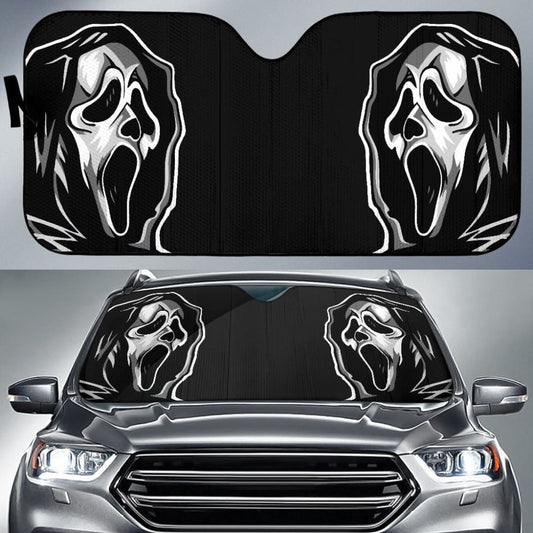Horror Scary Ghostface Car Auto Sun Shades 212903 - YourCarButBetter