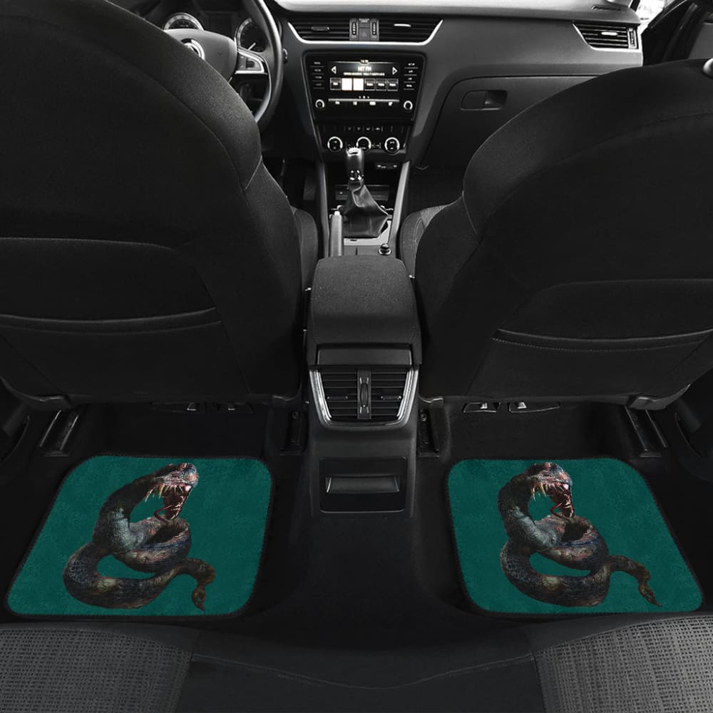 Horror Zombie Snake Green Themed Car Floor Mats 211301 - YourCarButBetter