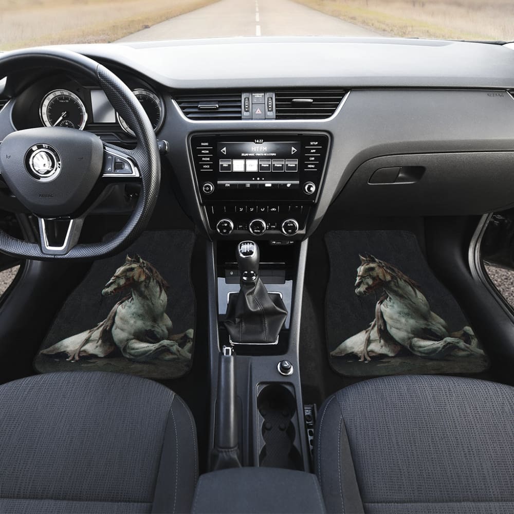 Horror Zombie White Horse Car Floor Mats 211301 - YourCarButBetter
