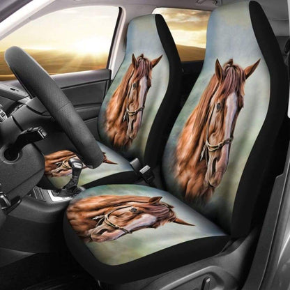 Horse Car Seat Cover Brown Horse 170804