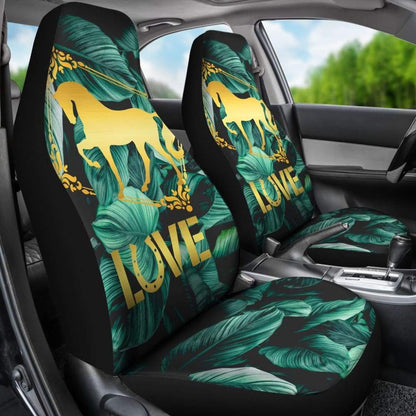 Horse Love Foliage Car Seat Covers 210203