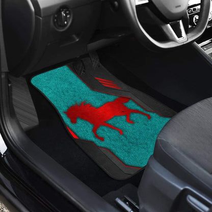 Horse Metallic Texture Style Printed Car Floor Mats Custom 1 210303