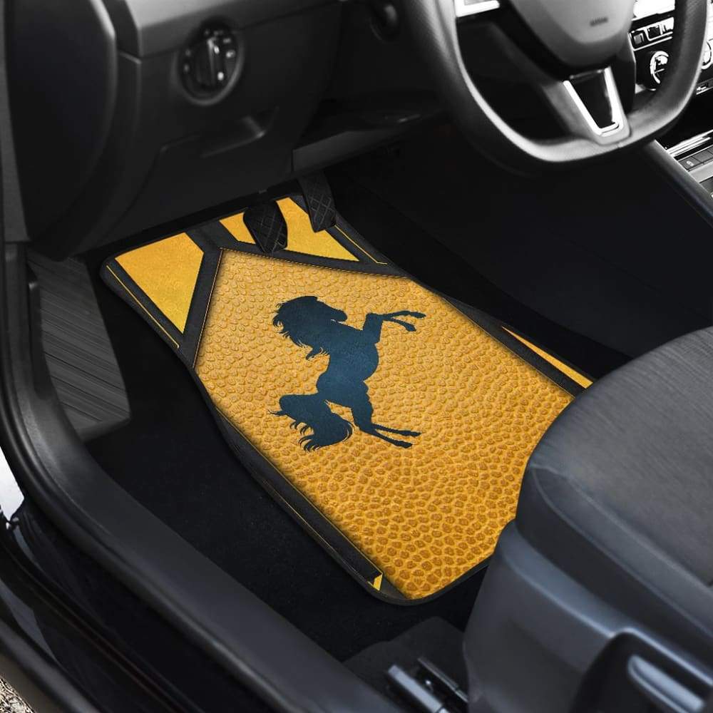 Horse Metallic Texture Style Printed Car Floor Mats Custom 2 210303