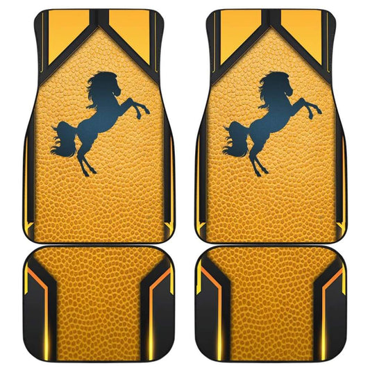 Horse Metallic Texture Style Printed Car Floor Mats Custom 2 210303