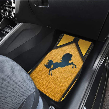 Horse Metallic Texture Style Printed Car Floor Mats Custom 2 210303