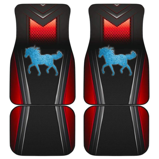 Horse Metallic Texture Style Printed Car Floor Mats Custom 3 210303