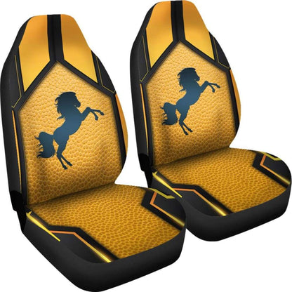 Horse Metallic Texture Style Printed Car Seat Covers Custom 2 210303