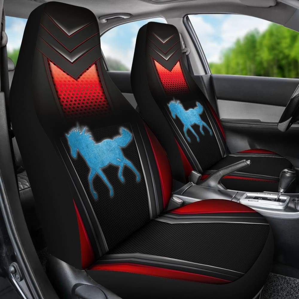 Horse Metallic Texture Style Printed Car Seat Covers Custom 3 210303