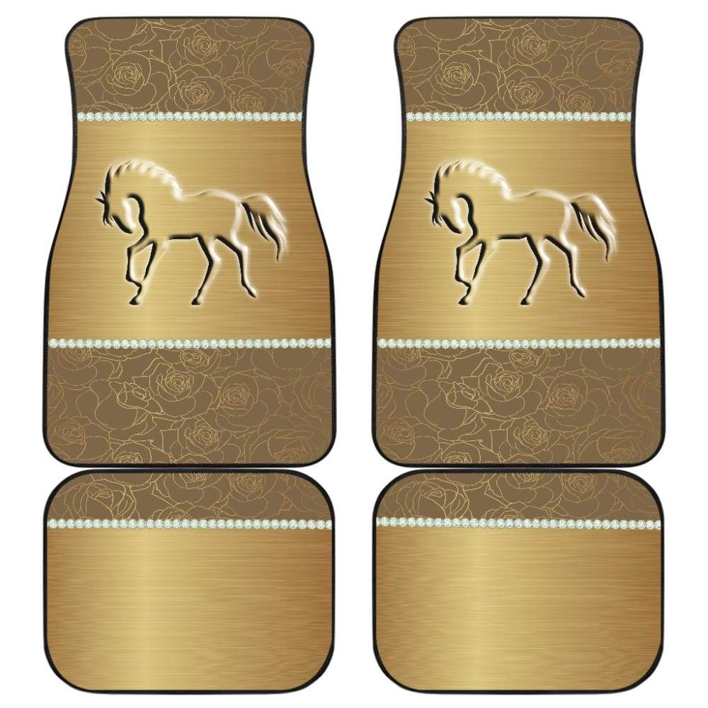 Horse Pearl Luxury Flower Car Floor Mats 210503