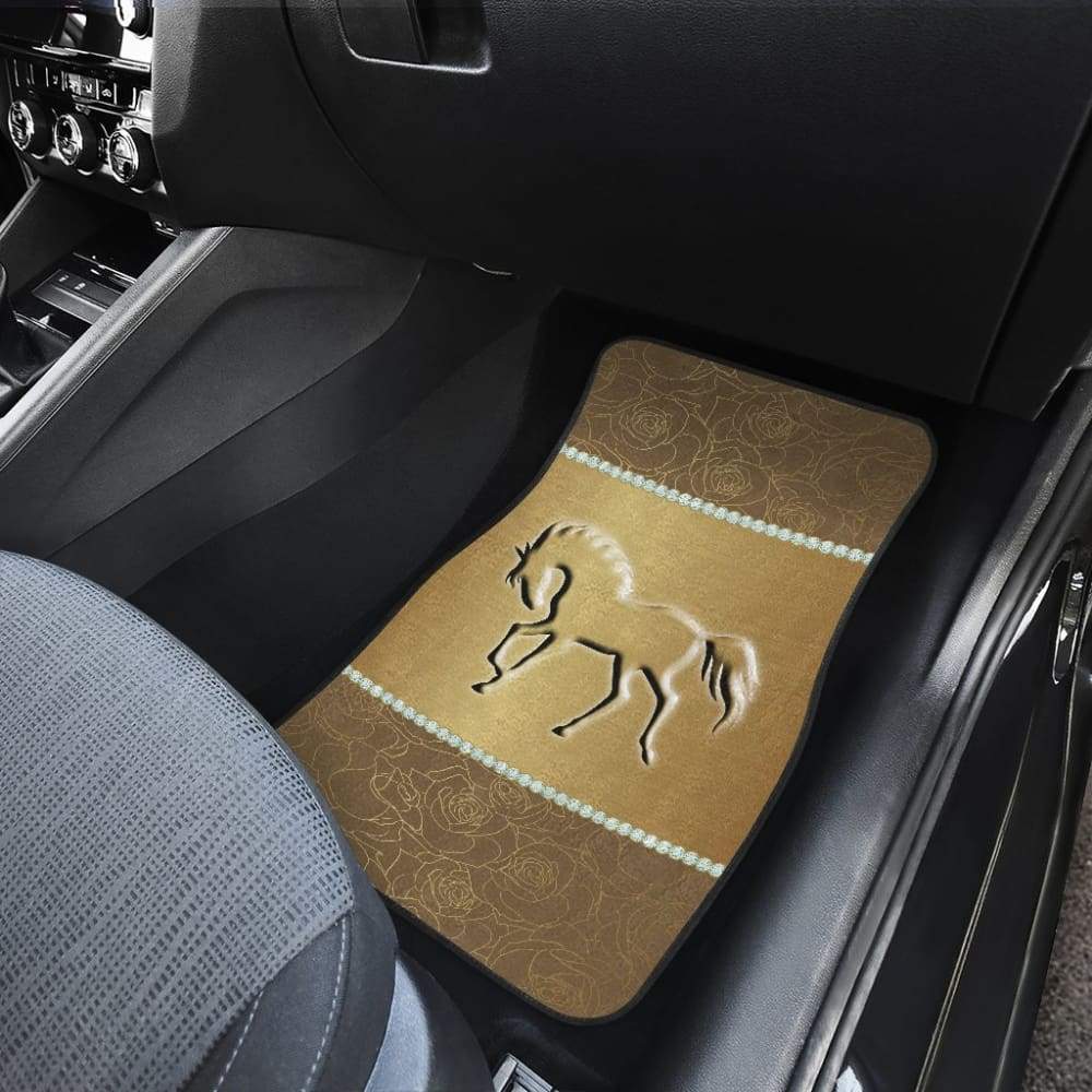 Horse Pearl Luxury Flower Car Floor Mats 210503
