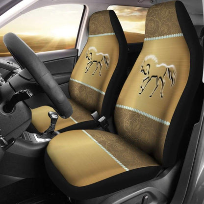 Horse Pearl Luxury Flower Car Seat Covers 210503