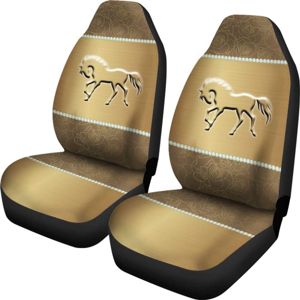 Horse Pearl Luxury Flower Car Seat Covers 210503