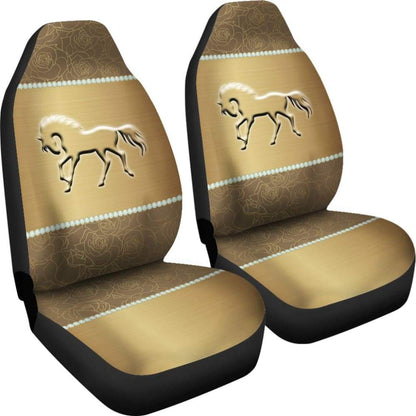Horse Pearl Luxury Flower Car Seat Covers 210503