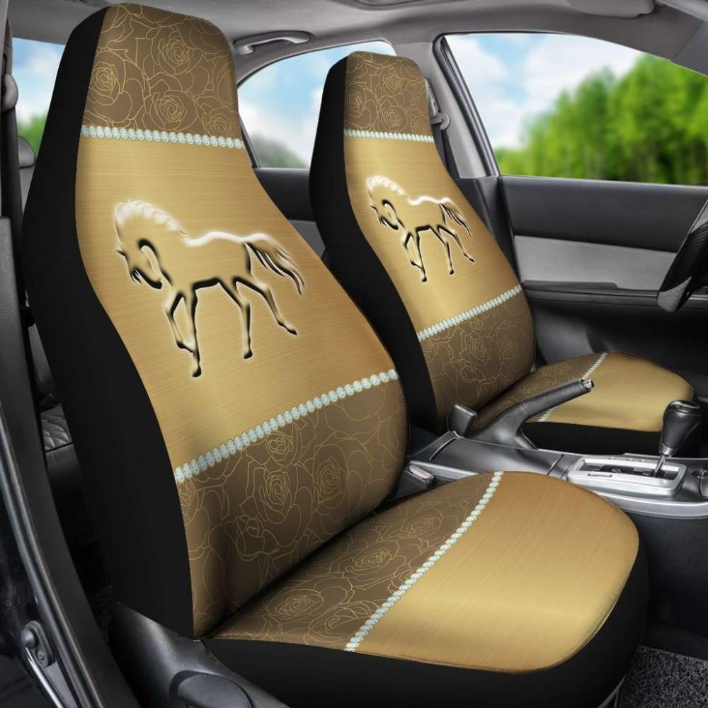 Horse Pearl Luxury Flower Car Seat Covers 210503