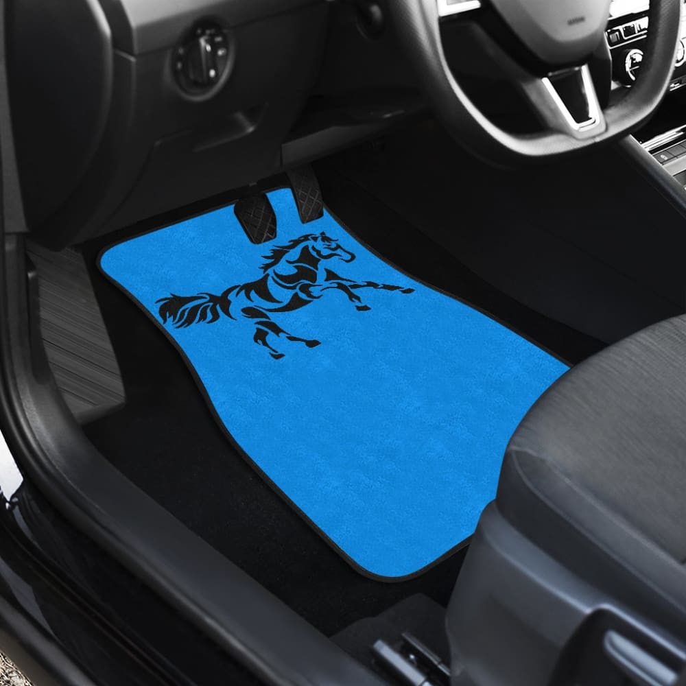 Horse Silhouette Blue Car Floor Mats 211602