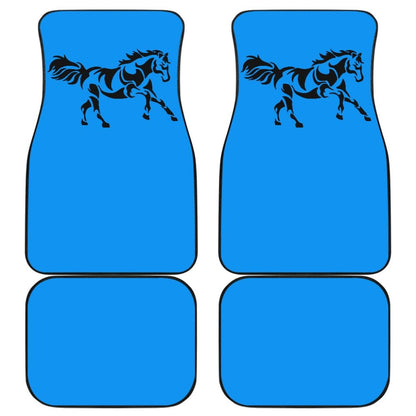 Horse Silhouette Blue Car Floor Mats 211602