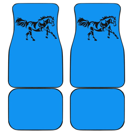 Horse Silhouette Blue Car Floor Mats 211602
