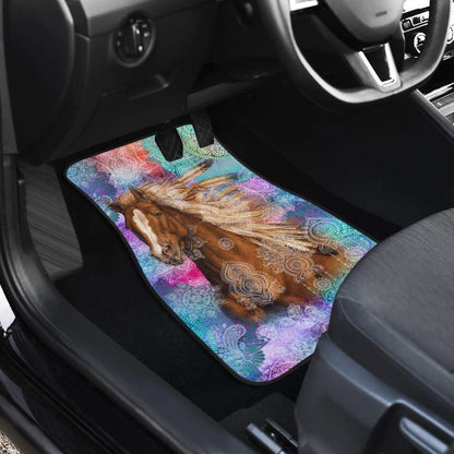 Horse Vintage Mandala Car Floor Mats 210303