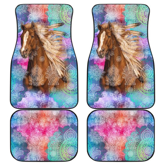 Horse Vintage Mandala Car Floor Mats 210303