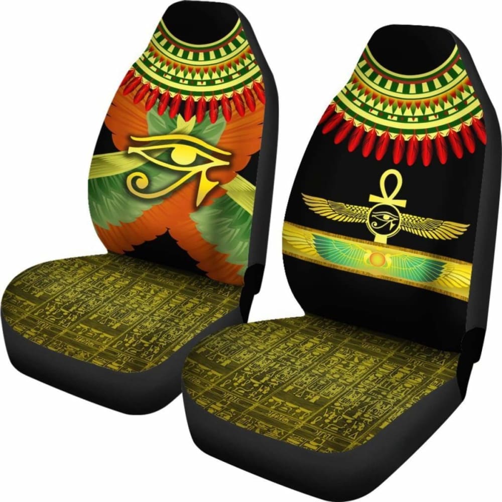 Horus Eye Car Seat Covers Ankh Egypt Eagle Wings 142711 - YourCarButBetter