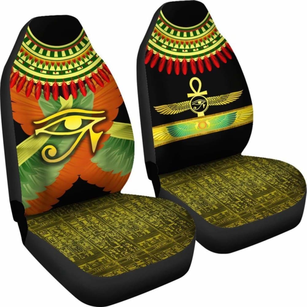 Horus Eye Car Seat Covers Ankh Egypt Eagle Wings 142711 - YourCarButBetter