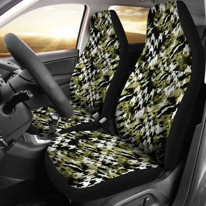 Houndstooth Car Seat Covers Pattern Camo 112608