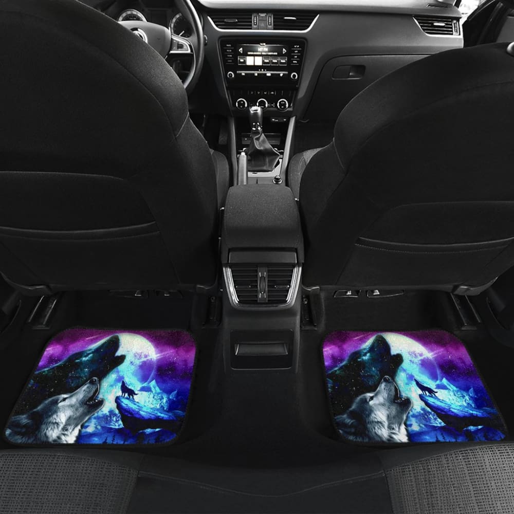 Howling Galaxy Wolves Spirit Printed Car Floor Mats 212003 - YourCarButBetter
