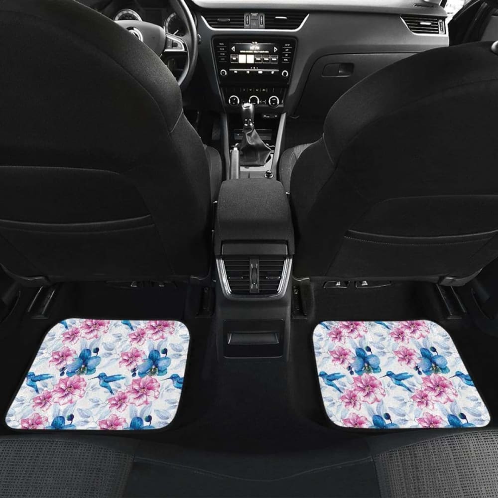 Hummingbird Pattern Print Design 02 Front And Back Car Mats 174914 - YourCarButBetter