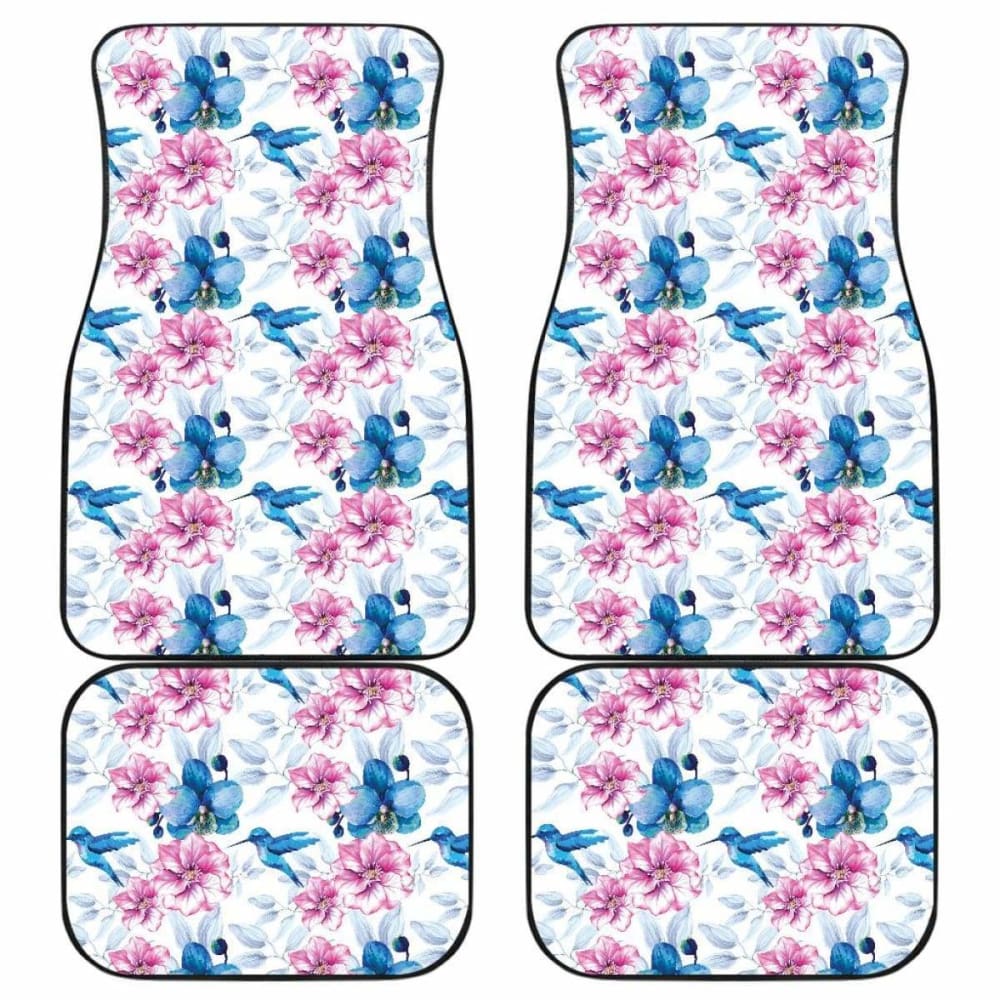 Hummingbird Pattern Print Design 02 Front And Back Car Mats 174914 - YourCarButBetter