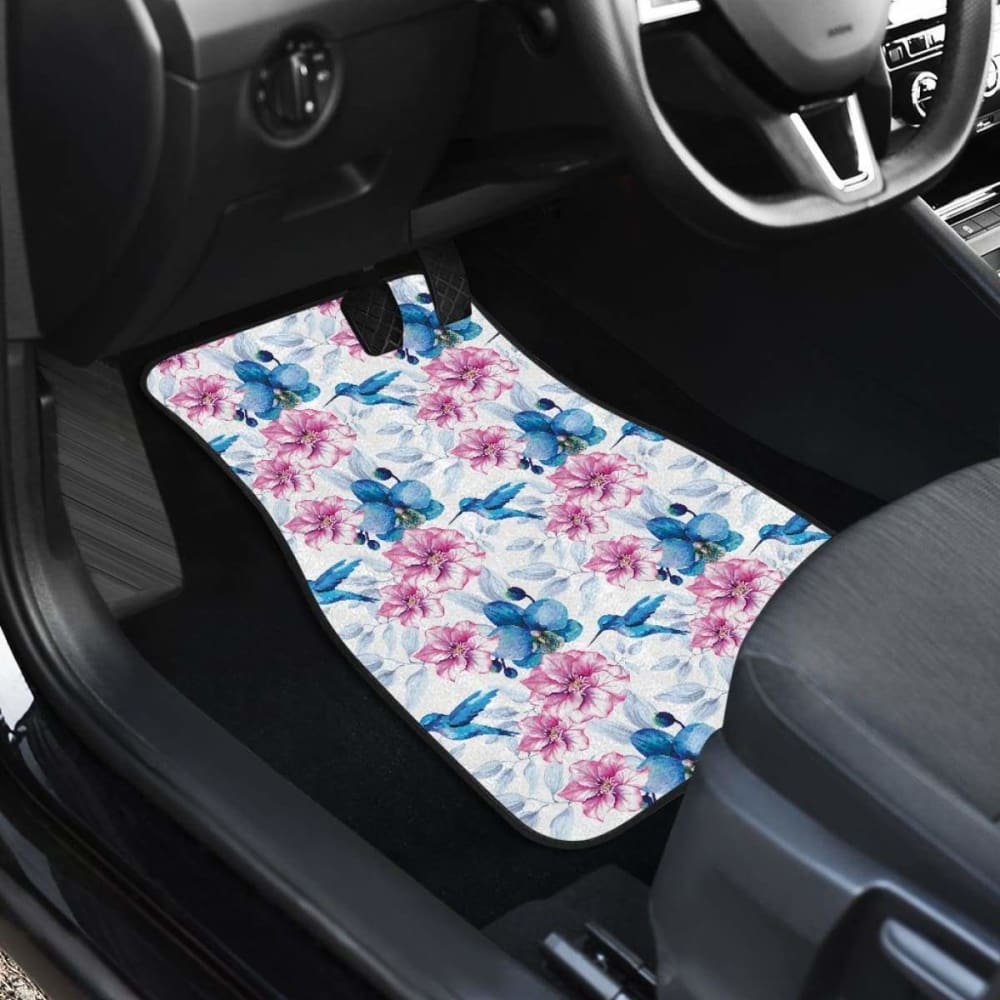 Hummingbird Pattern Print Design 02 Front And Back Car Mats 174914 - YourCarButBetter