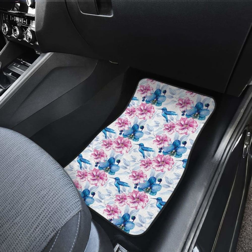 Hummingbird Pattern Print Design 02 Front And Back Car Mats 174914 - YourCarButBetter