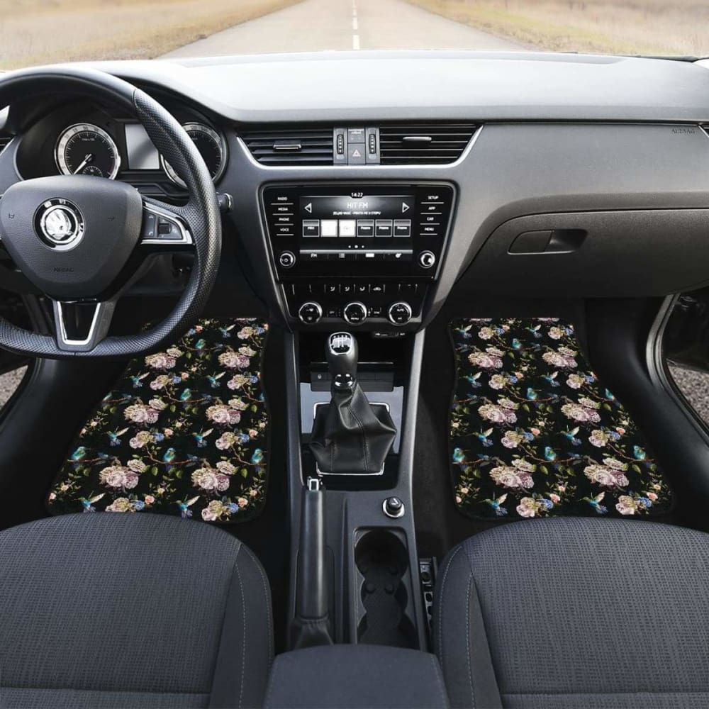 Hummingbird Pattern Print Design 03 Front And Back Car Mats 174914 - YourCarButBetter