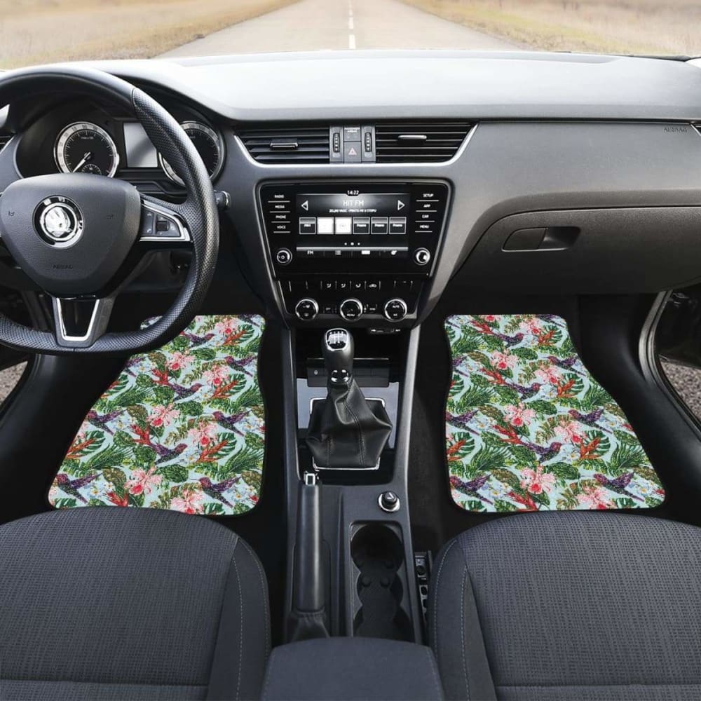 Hummingbird Pattern Print Design 05 Front And Back Car Mats 174914 - YourCarButBetter