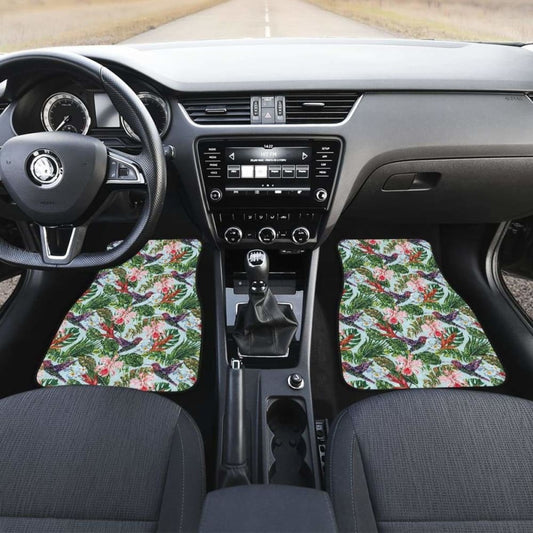 Hummingbird Pattern Print Design 05 Front And Back Car Mats 174914 - YourCarButBetter
