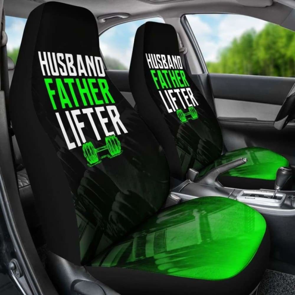 Husband Father Lifter Fitness Car Seat Covers 192609 - YourCarButBetter