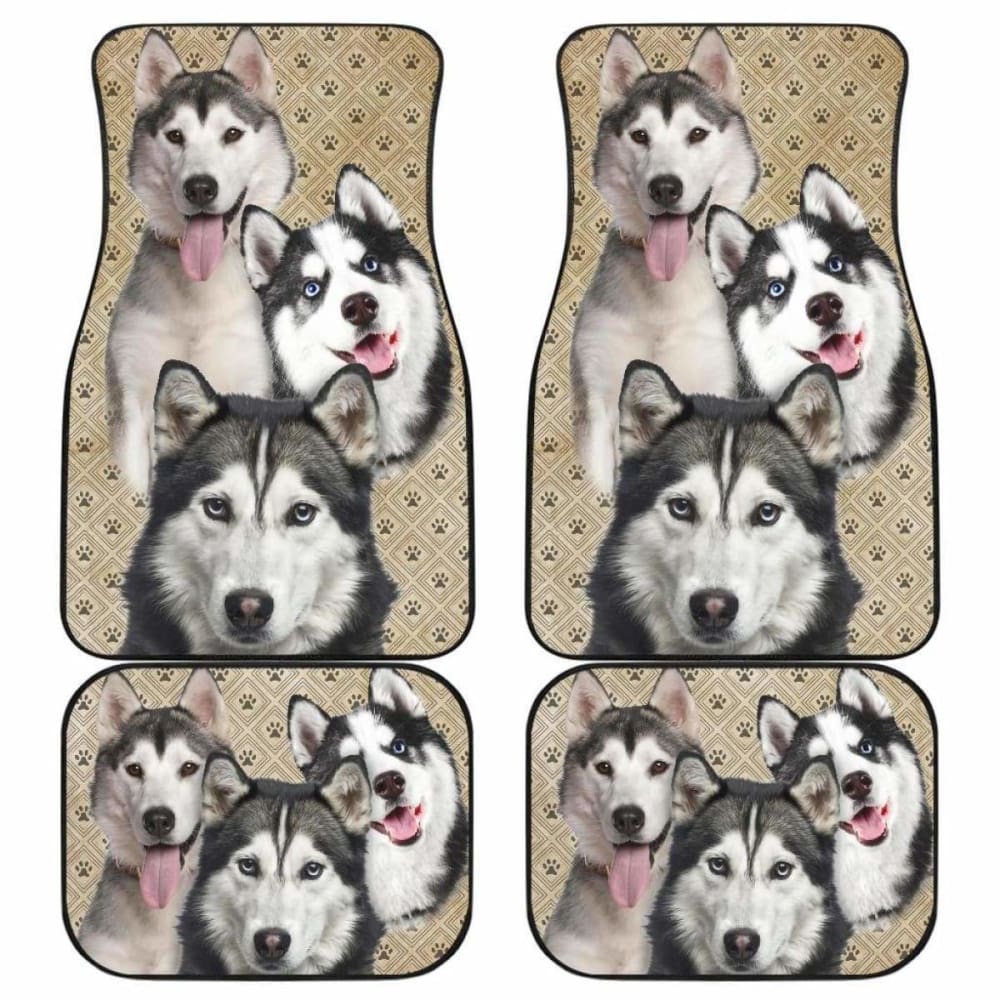 Husky Car Floor Mats Funny For Husky Dog Lover 160830 - YourCarButBetter