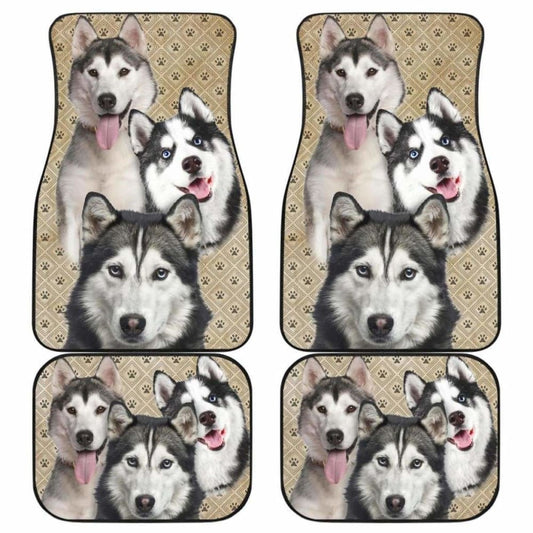 Husky Car Floor Mats Funny For Husky Dog Lover 160830 - YourCarButBetter