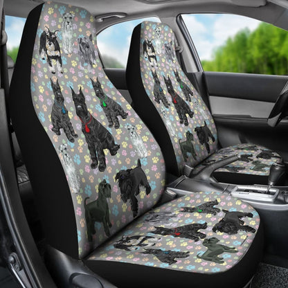 I Love Schnauzers Car Seat Covers (Paw Prints No Heart) - 094209 - YourCarButBetter