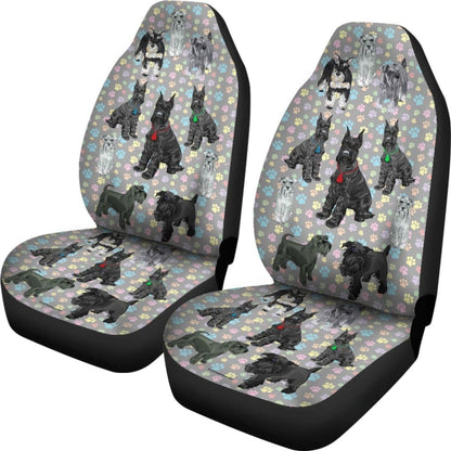 I Love Schnauzers Car Seat Covers (Paw Prints No Heart) - 094209 - YourCarButBetter