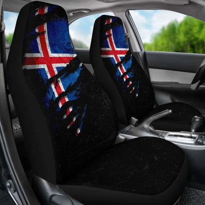 Iceland In Me Car Seat Covers - Special Grunge Style (Set Of Two) 232125 - YourCarButBetter