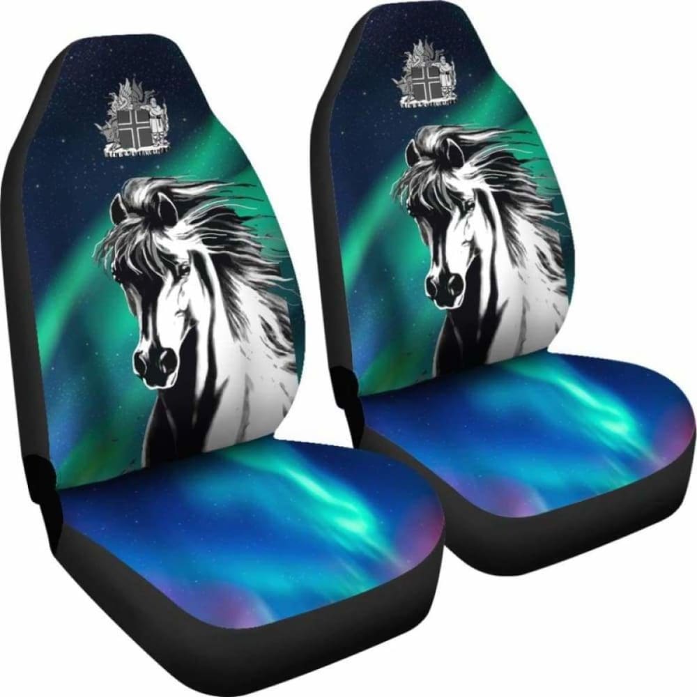 Icelandic Horse Northern Lights Car Seat Covers 170804