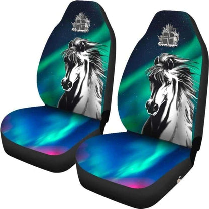 Icelandic Horse Northern Lights Car Seat Covers 200904